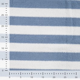 Frottee Stoff blau weiß gestreift Meterware