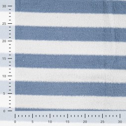 Frottee Stoff blau weiß gestreift Meterware