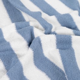 Frottee Stoff blau weiß gestreift Meterware