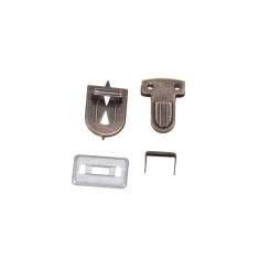Steckschloss Messing Antik 25 x 30 mm